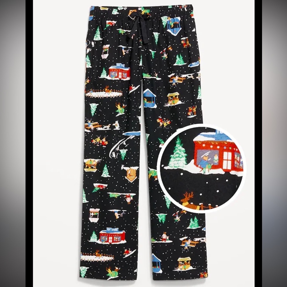 🪼Holiday Black pj set Small top with Medium bottoms! - Picture 4 of 5